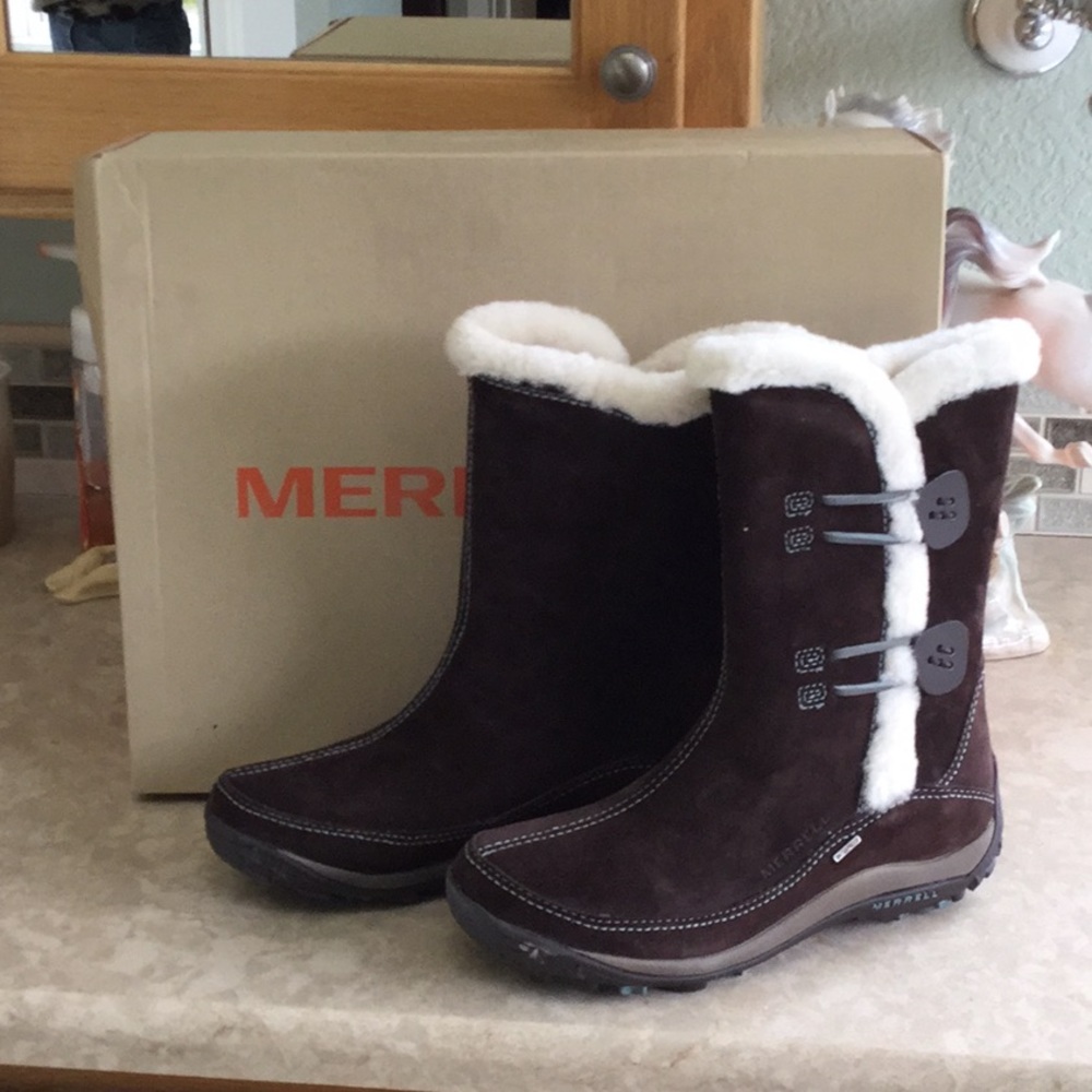 New Merrill Chestnut Yarra Boots (Tibet), Size 6